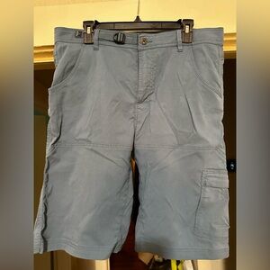 Prana Zion Blue Cargo Shorts